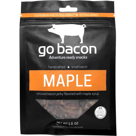 GoBacon Maple Bacon Jerky, 1.5-oz - JerkyGent