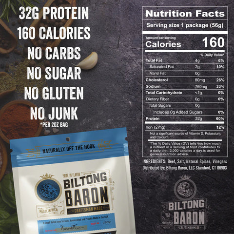 Biltong Baron Vampire Defense Garlic Nutrition Facts