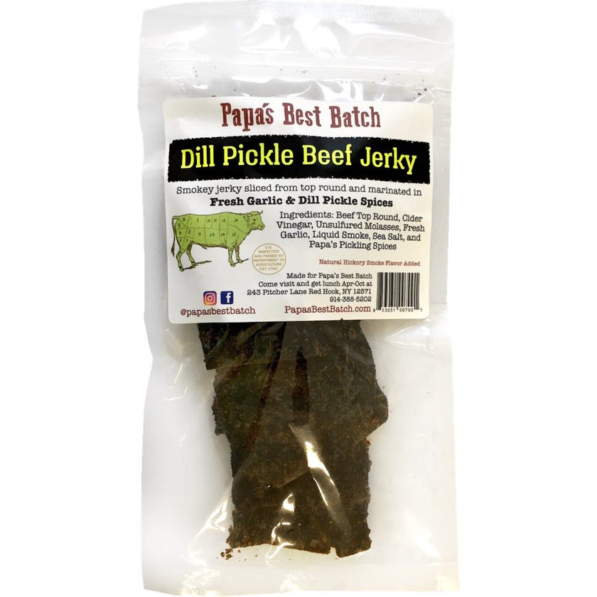 Papas Best Batch Dill Pickle Beef Jerky Jerkygent 