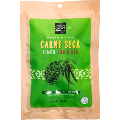 People's Choice Carne Seca Limon Con Chile Craft Beef Jerky