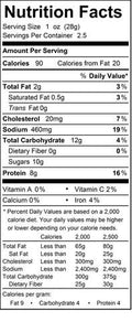 Peoples Choice Orange Honey Beef Jerky Teriyaki Nutrition Facts