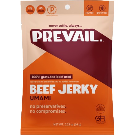 Prevail Beef Jerky Umami Flavored Beef Jerky Front