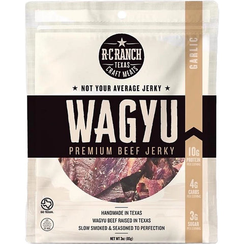 RC Ranch Wagyu Beef Jerky Garlic Flavor