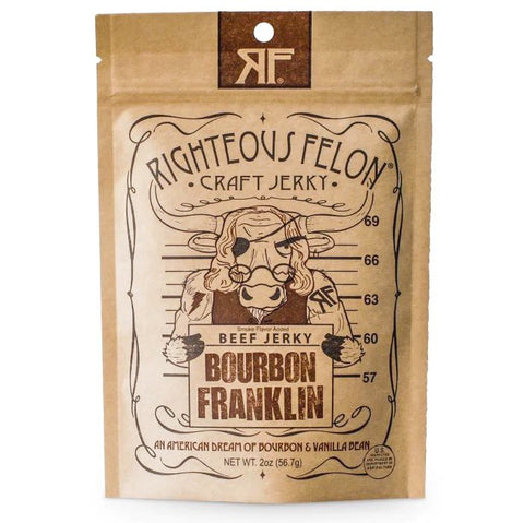 Righteous Felon Bourbon Franklin Beef Jerky