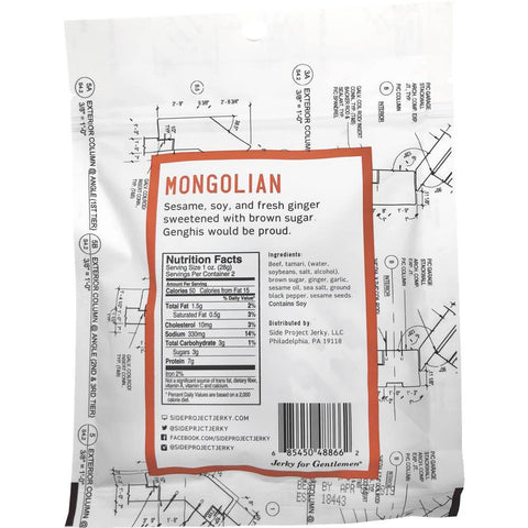 Side Project Beef Jerky Mongolian Back Nutrition Facts