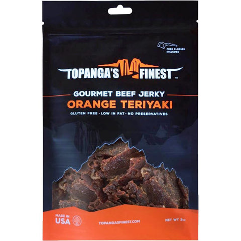 Topanga's Finest Orange Teriyaki Beef Jerky Front