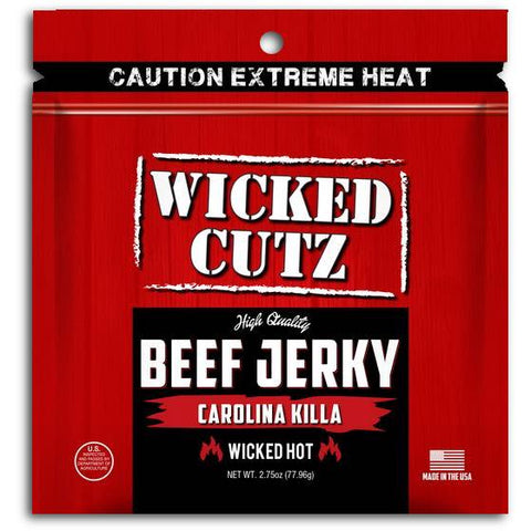 Wicked Cutz Carolina Reaper Beef Jerky Extremely Hot Carolina Killa