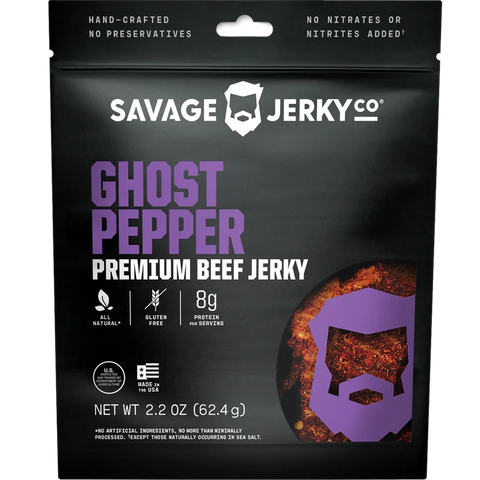 Savage Jerky Co Ghost Pepper Buffalo Sauce Craft Jerky
